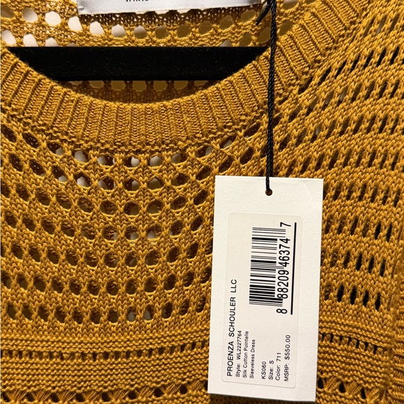 Proenza Schouler Mustard Crochet Dress - Picture 3 of 6